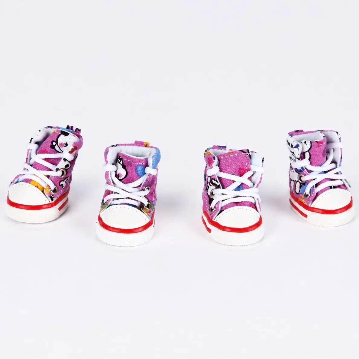 4-Piece Denim Pet Shoes – Anti-Slip Water-Resistant Booties for Small Dogs & Cats