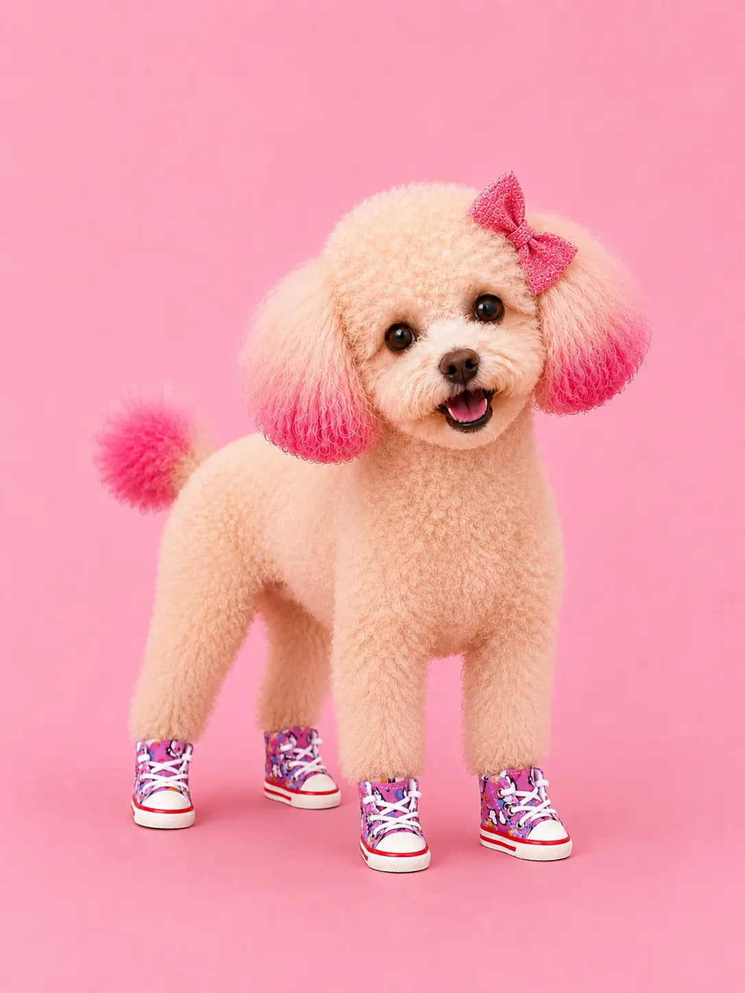 4-Piece Denim Pet Shoes – Anti-Slip Water-Resistant Booties for Small Dogs & Cats